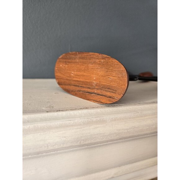 Danish Teak Three Arm Candleholder Luthje Denmark Modernist Brass Metal and Wood - Picture 10 of 10